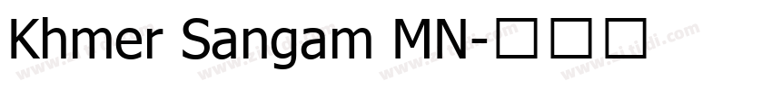 Khmer Sangam MN字体转换